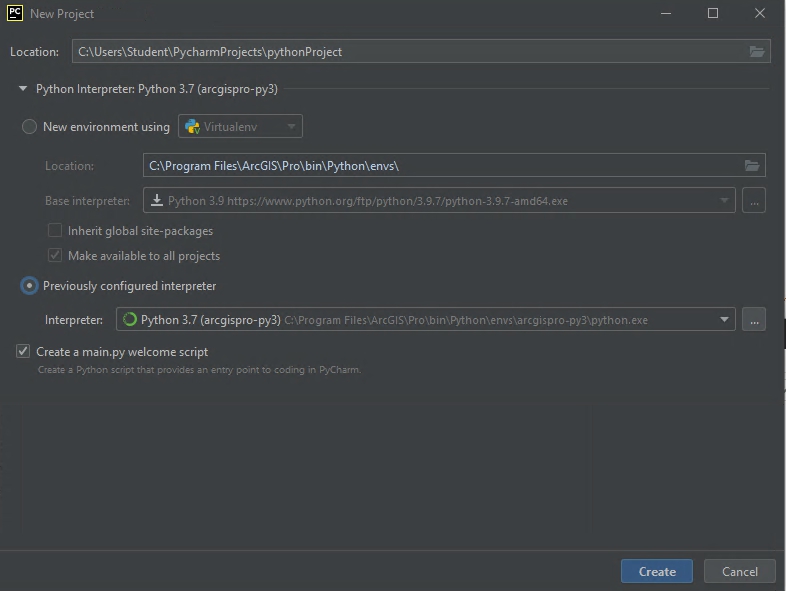 No python interpreter configured for the project